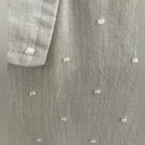 Tradlands Light Grey LS Shirt with Hand-stitched Dots.Size XS. Made in USA. - Picture 3 of 11